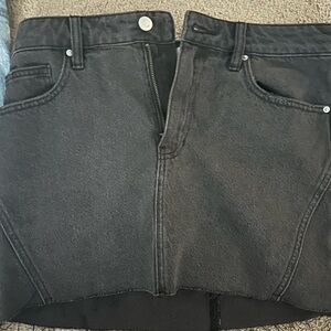 black jean skirt